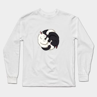 Cute Cat Ying Yang Cat Kitten Lover Long Sleeve T-Shirt